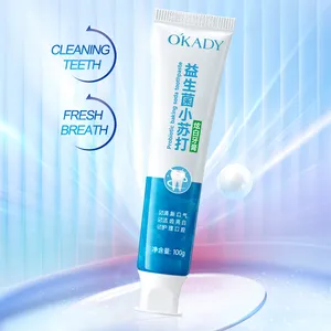 Oem Odm定制标签天然有机防菌美白益生菌小苏打亮白牙膏