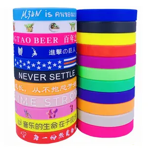 high quality no minimum custom ballot band silicone bracelets with gift