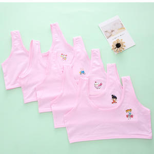 Petits seins de haute qualité, mode puberté, coupe fine unie, jeune fille d'école, adolescente, premier soutien-gorge en coton doux pour enfants - Product Image 3