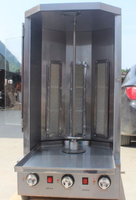 Acier inoxydable Moyen-Orient Électrique/Gaz Poulet Viande Barbecue Rotatif Kebab Grill Shawarma Machine avec Armoire