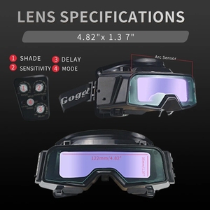 Gafas de Soldadura con Oscurecimiento Automático Solar, Casco de Soldadura con Protección Facial DIN9-DIN13 - Product Image 4