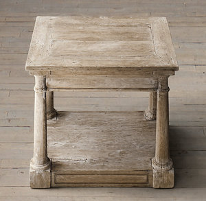 Mesa de Centro Redonda de Madera Maciza Estilo Americano Tradicional, para Sala de Estar, con Almacenamiento Lateral, Color Personalizado - Product Image 4