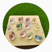 En vrac 100Pcs Mini Résine Glitter Canard Miniature Figurines 3D Minuscule Canard Animal Ornement Pour Fée Jardin Paysage Maison De Poupée Décor