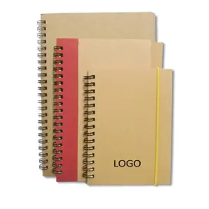 Khuyến Mại Tái Chế Tùy Chỉnh Logo In A5 Bìa Giấy Máy Tính Xách Tay Tạp Chí Spiral Note Book