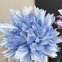 Dahlias artificiels multicolores à 2 têtes, fleurs en soie hautement réalistes, décoration florale pour mariage, maison, fête