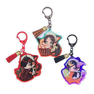 Usine promotionnelle personnalisée Anime UV imprimé acrylique breloques porte-clés en acrylique en Chine - Product Image 1