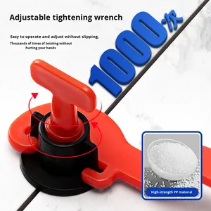 Clé de nivellement réutilisable pour carreaux de sol et de mur, outil auxiliaire pour <span class=keywords><strong>carreleur</strong></span> avec positionneur à clip, Zhejiang - Product Image 1