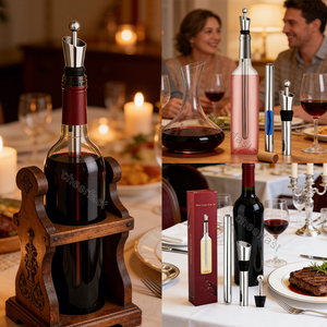 Superbe Cadeau : Refroidisseur de Bouteille de <span class=keywords><strong>Vin</strong></span> Réutilisable, Bâtonnet Refroidisseur de <span class=keywords><strong>Vin</strong></span> avec Coffret Cadeau en Papier Rouge Simple pour <span class=keywords><strong>Vin</strong></span> <span class=keywords><strong>Blanc</strong></span> - Product Image 6