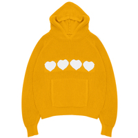 Pull en tricot ample pour femme, style streetwear hiver, avec logo personnalisé imprimé sur le devant, en Spandex/Polyester, vente en gros