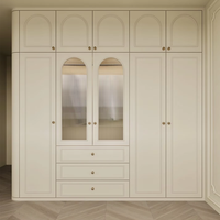 Style tendance, meubles de chambre à coucher classiques de luxe en bois de haute qualité, armoire de chambre à coucher sur mesure pour la décoration d'une nouvelle maison