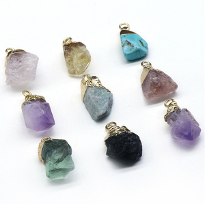 Gema curativa de piedra Natural de estilo clásico al por mayor, colgante de <span class=keywords><strong>cuarzo</strong></span> rosa claro citrino, fabricación de joyas para fiesta/regalo, dijes encantadores - Product Image 2