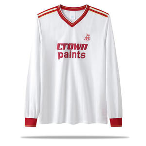 Toptan Vintage 1985-87 İngiliz Isı Transfer Baskılı Klasik Futbol Formaları Hızlı Kuruyan Özel Dik Yaka Tişörtler %100 - Product Image 5