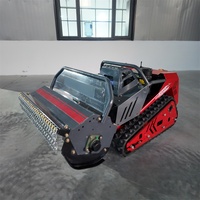 Tondeuse à fléaux de 800 mm de largeur de coupe, moteur diesel Yuchai, 48 lames, haute efficacité pour la coupe et le broyage de l'herbe, débroussailleuse forestière
