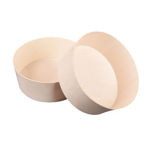 Büyük ahşap Balsa peynir Charcuterie kutuları özelleştirilmiş ucuz yuvarlak tahta hediye şeker meyve ahşap noel ambalaj kutusu - Product Image 2