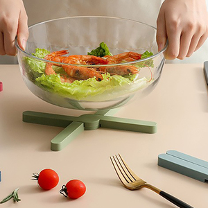 Support de casserole en silicone personnalisé résistant à la chaleur, réutilisable, en forme de X, pour casseroles et poêles chaudes - Product Image 2