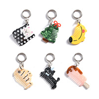Nouveau Porte-clés Pendentif Créatif et Mignon en Alliage, Mini Peigne Polyvalent, Localisateur de Clés Électronique Tendance, Motif Chien de Dessin Animé, pour Sac
