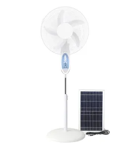 Removable Portable Ac Dc Rechargeable 16 Inch Solar Fan Large Capacity Charging Floor Fan