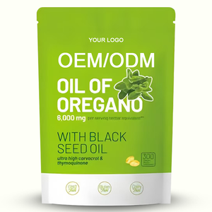 Cápsulas de Aceite de Orégano OEM con Aceite de Semilla Negra, Suplemento de Extracto de Aceite de Orégano Orgánico en Cápsulas Blandas - Product Image 1