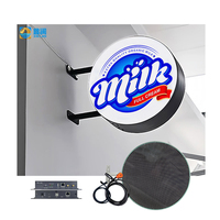 Écran LED circulaire double face haute luminosité intérieur/extérieur, panneau d'affichage LED rond étanche pour logo
