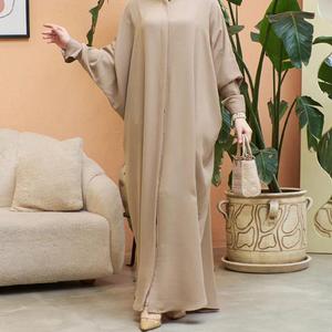 <span class=keywords><strong>Abaya</strong></span> élégante <span class=keywords><strong>et</strong></span> tendance à manches chauve-souris, <span class=keywords><strong>Djellaba</strong></span> pour femmes (sans foulard) - Product Image 3