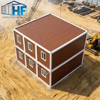 Maison modulaire en acier à 2 étages, chambre à coucher préfabriquée, dortoir en conteneur avec salon pour hôtels ou usage extérieur