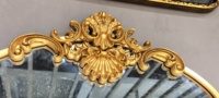 24x36 Antique Designer Grand Métal Encadré Arendahl Traditionnel Mur Arche Miroir Plaqué Or Fer Verre Baroque Inspiré Home Decor