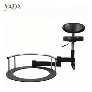 Sillón de Barbería Giratorio 180°, Ecológico, de Acero, con Base Plegable Ajustable, para Peluquería - Product Image 1