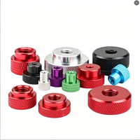 Écrous à molette entièrement filetés en aluminium M5 6061-T6/7075, usinés CNC 1/4, finition unie, anodisés multicolores, pour drone RC FPV Quadcopter 3D