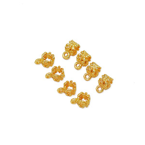 18K Gold Plated <b>Copper</b> Flower Spacer Beads For <b>Bracelet</b> Making Jewelry Findings - Product Image 3