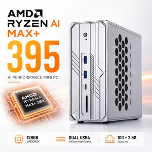 Mini PC AI Max+ 395 avec Radeon 8060S, 128 Go LPDDR5X, USB4, double LAN pour les acheteurs de stations de travail et les bureaux Mq90 Haute Performance - Product Image 1