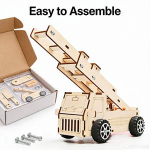 Kit d'expérimentation scientifique de voiture à échelle de sauvetage DIY - Jouet éducatif STEM pour enfants - Product Image 2