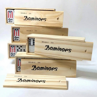 Jeu de dominos double six personnalisé en usine, Boîte en bois de dominos populaire Republican Dominoina, Jeu de table professionnel