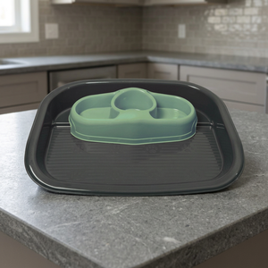 Comederos Ovalados de Plástico Premium Hechos en Italia de 4L para Perros y Gatos, Uso Interior y Exterior, Diseño Sólido para Agua y Comida - Product Image 3