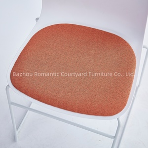 Luxury Dining <strong>Chairs</strong> Soft Seats Customized Different Colors Plastic Stacking Metal Legs Cushion Seat Dining <strong>Chairs</strong> - Product Image 6