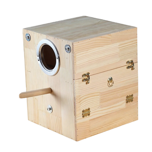 Nueva Caja de Cría para Loros, Jaula Vertical de Madera Sólida para Pájaros, Nido de Incubación Cálido para Crías de Peony y Tiger Skin - Product Image 6