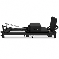 Nouveau Reformer Pilates Pliant 2026 en Aluminium Noir avec Logo Personnalisable – Machine Professionnelle en Alliage d'Aluminium pour Pilates