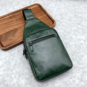 Nhà Sản Xuất Tùy Chỉnh Handmade <span class=keywords><strong>Buffalo</strong></span> Da Đa Năng Du Lịch Đi Bộ Đường Dài Crossbody Ngực Ba Lô Với Có Thể Điều Chỉnh Dây Đeo Vai - Product Image 1