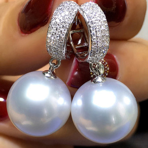 Orecchini Pendenti Stile Perla Barocca con Zirconia Cubica per Donne, Gioielli Eleganti e alla Moda - Product Image 2