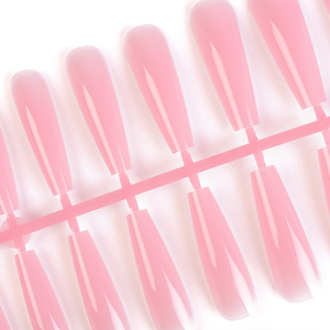 22*20 Uñas Postizas con Forma de Ataúd, Cobertura Completa, Estilo Francés, Largas, Resistentes, de ABS, en Caja - Product Image 4