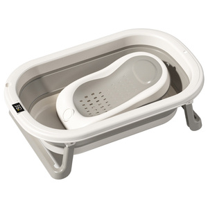<span class=keywords><strong>Baignoire</strong></span> pliable 80*50*23cm <span class=keywords><strong>en</strong></span> bois et plastique TPE pour bébés de 0 à 1 an avec fonction bain et pot - Product Image 1