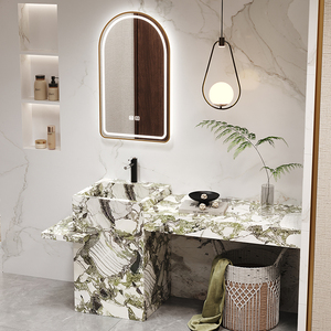 Lavabo <span class=keywords><strong>colonne</strong></span> en dalle de <span class=keywords><strong>pierre</strong></span> carrée [Designer Custom] pour hôtel/KTV, lavabo créatif et minimaliste - Product Image 3