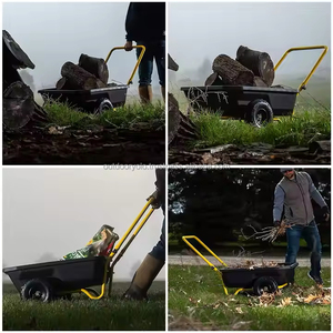 Le chariot de jardin innovant à deux roues peut charger des marchandises avec remorque à poignée pliable - Product Image 5