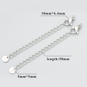 Bolsa de 4 Piezas de Fornituras para Joyería de Acero Inoxidable 316L MC37, Dijes sin Níquel para Fabricación de Collares y Cadenas de Extensión, Venta al por Mayor - Product Image 5