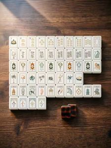 Dernière version de juin 2026 : Jeu de Mahjong américain de luxe moderne, tuiles orange couronne finition nacre, ensemble complet de 160 tuiles, portable - Product Image 4