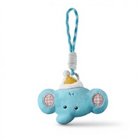 Porte-clés lumineux en peluche animaux de dessin animé Kawaii écologiques, breloques de sac mignonnes chat, chien, ours, éléphant, en peluche douce, vente en gros pour enfants et filles