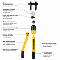 Pinza de Crimpado Hidráulica Manual BOLIXI YQK-120, Herramienta para Crimpar Terminales de Cable de 10-120 mm²