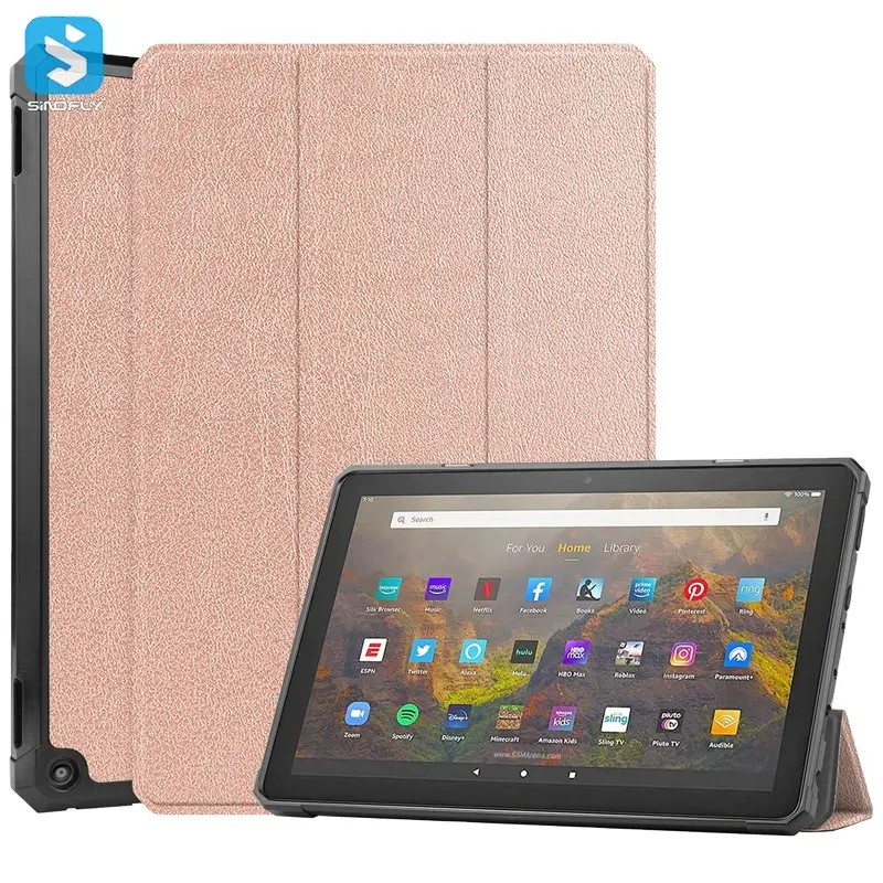 High Quality Flip PU Leather Cover Case For Amazon kindle Fire HD 10 2021