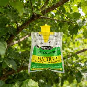 Sac piège à mouches suspendu jetable avec attractif naturel, non toxique, pour l'extérieur, pour ferme, verger et volaille - Product Image 4