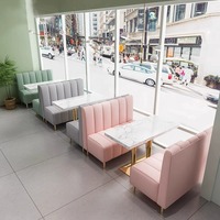 Ensemble de meubles de restaurant modernes, durables et faciles à nettoyer, tables et chaises de salle à manger, ensemble de restaurant en faux marbre