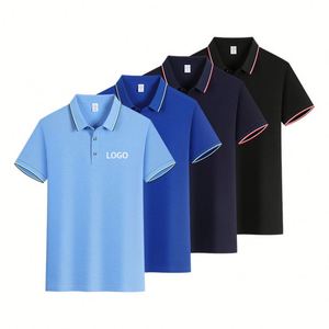 Premium Cotton Heavyweight Mens Polo Shirt Custom Casual <b>Tshirt</b> Shrink Resistant Breathable Soft Comfort Fit - Product Image 4